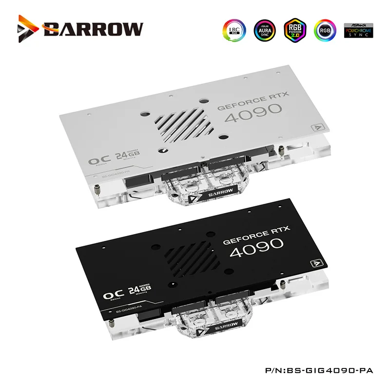 Barrow Gpu Water Block Per Gigabyte Rtx 4090 Gaming Oc 24G,Aorus Rtx 4090 Master Card Cooler Con Backplate,Bs-Gig4090-Pa