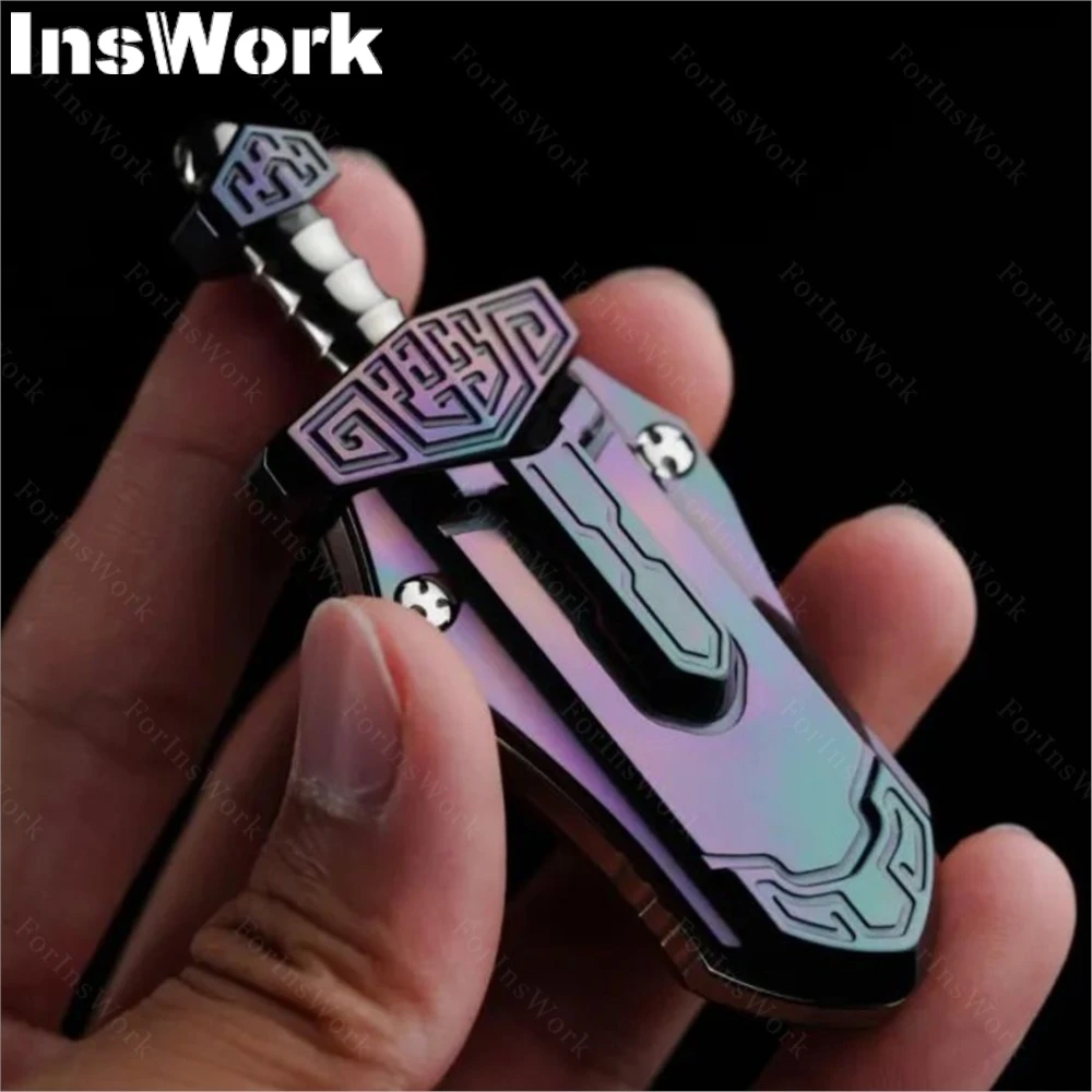 WANWU EDC Zirconium Taia Sword Mechanical Magnetic Push Slider