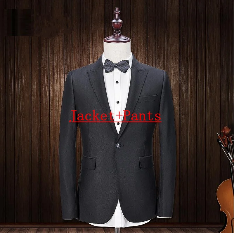 

Brand Tailor Made Men's 3 Pieces(Jacket+Pants+Vest) Black Blazer Slim Work Prom s Male Tuxedo Dress Suit Sale