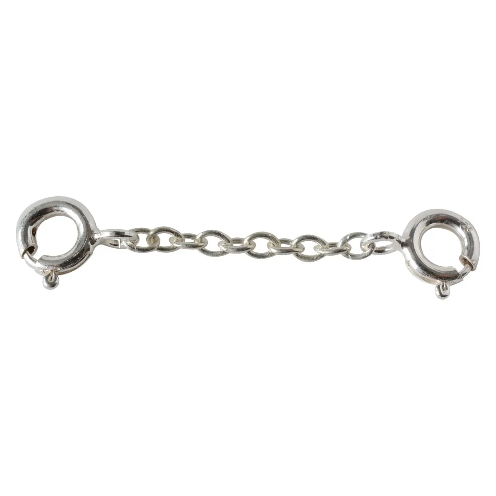 GlasFlength Estensori per Collane, 3 pezzi 925 Catena di Estensione Della Estensione per Catena Collana Estensione del Braccialetto Argento per la Creazione di Gioielli Fai da te (3/5/8 cm