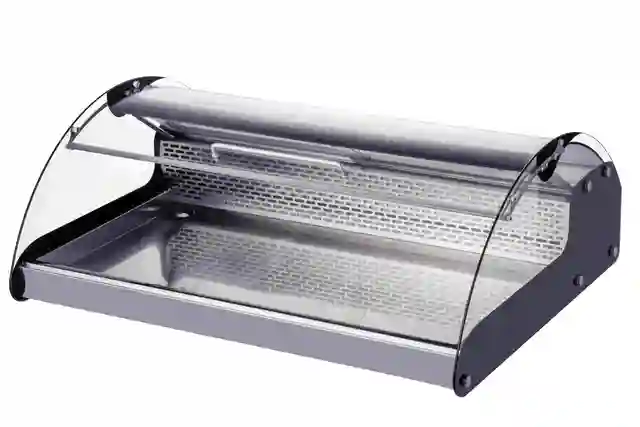 Curved Glass Countertop Display Cooler Direct Cooling Seafood Food Showcase Refrigerator 2