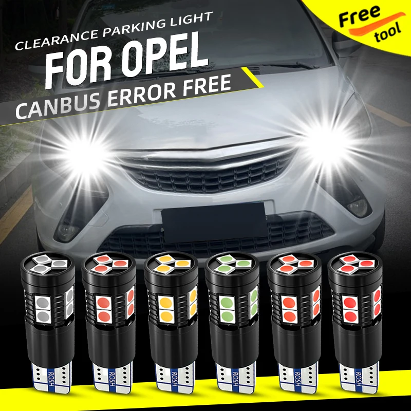 2 X T10 W5W Led Lampadine Di Parcheggio Senza Errori Per Opel Signum Tigra Twin Top Vectra Zafira Life Vivaro Combo B C D Movano