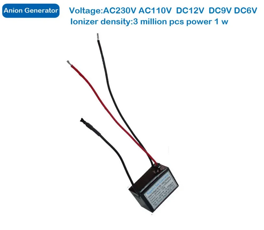 가정용 음이온 발생기용 공기 청정기 부품 AC220V 음이온 발생기 이온화 장치 밀도 3백만 개/cm3 Powe 1W