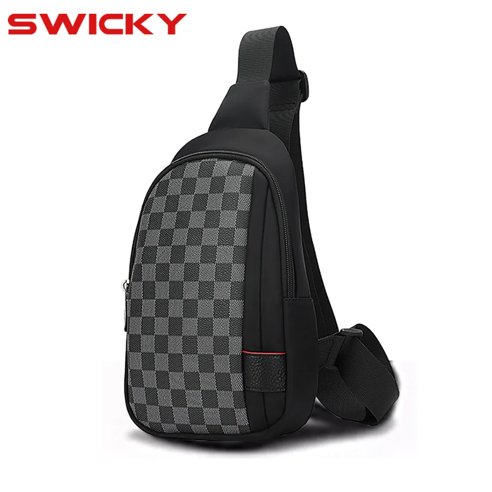

SWICKY Fashion Cross Body Bag Lightweight Waterproof Single Shoulder Bag Business Casual Chest Bag