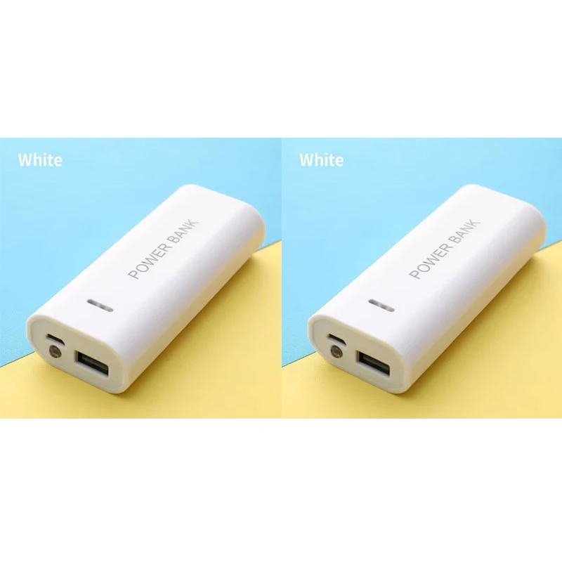 1/2pcs 5V 5600mAh 1 셀 18650 USB 전원 은행 배터리 충전기 케이스 DIY 박스 전화 전자 충전용 배터리 제외