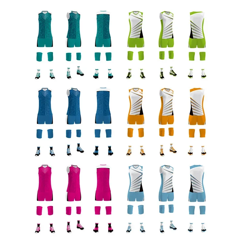 Summer New Volleyball Uniform Set Men's Sleeveless Women's Short Sleeve Shorts Training Competition Badminton Sports Wear