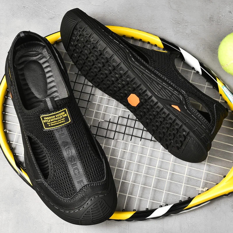 Vīriešu pārgājienu sandales ērtas ikdienas, elpojošas, neslīdošas sporta sandales āra sportam vasaras sporta āra sandales_voghion.com