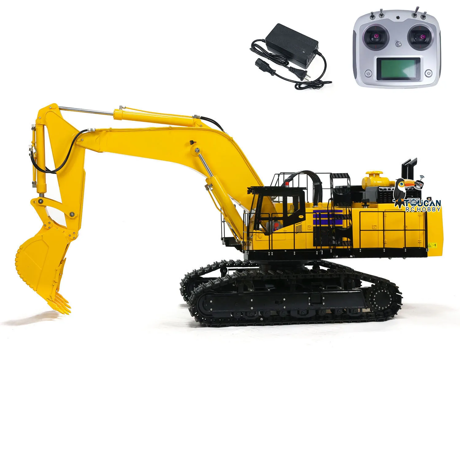 In Stock 1/8 Scale RC Hydraulic Excavator PC1250 Metal Heavy Duty Construction Finished Digger Truck Car Vehicle Tot Toy Model 4