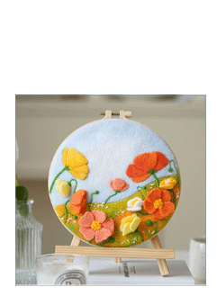 Description Picture 3 of itemRUOPOTY 1 Pack Parrot Pattern Wool Felting Painting Kit Kit Beautiful Flower Funny Diy Felt Crafts Package Felt Needle For Gift