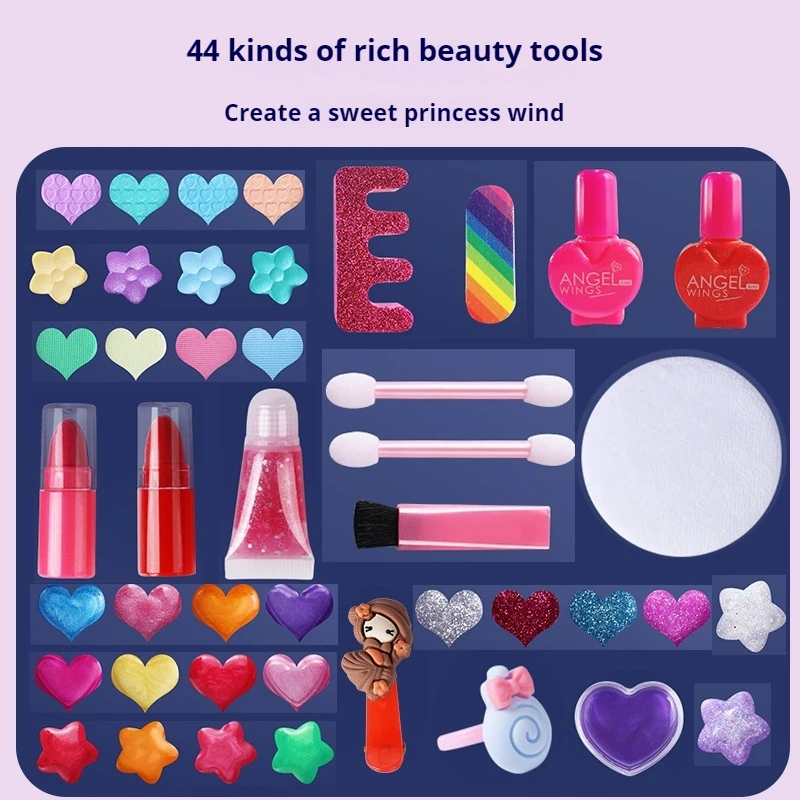 Children'S Cosmetics Toy Set Girl Makeup Box Playing House Toys Girl Makeup Princess Makeup Box Children'S Simulated Makeup Tool 5