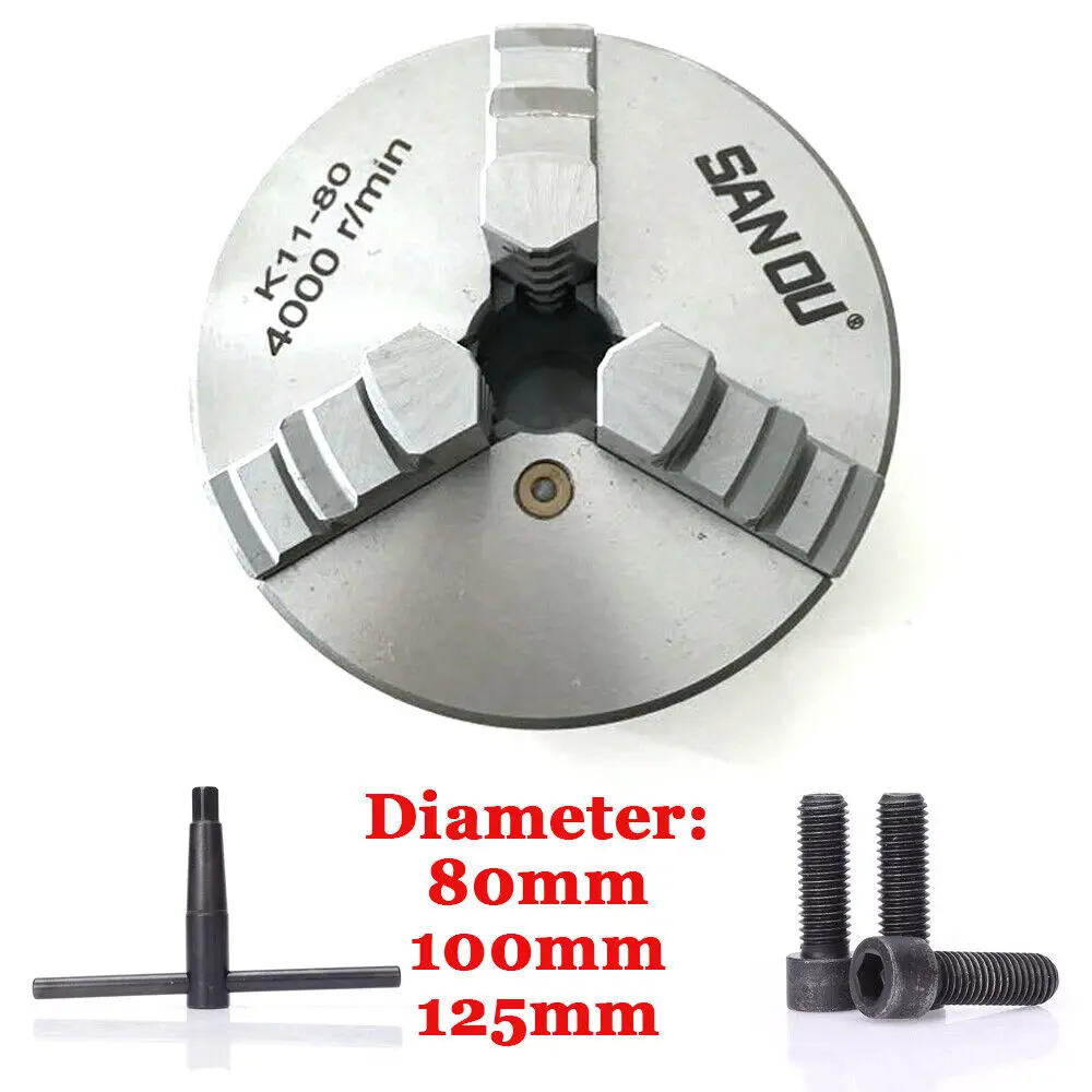 Mandrino Autocentrante A 3 Griffe Da 80Mm / 100Mm / 125Mm