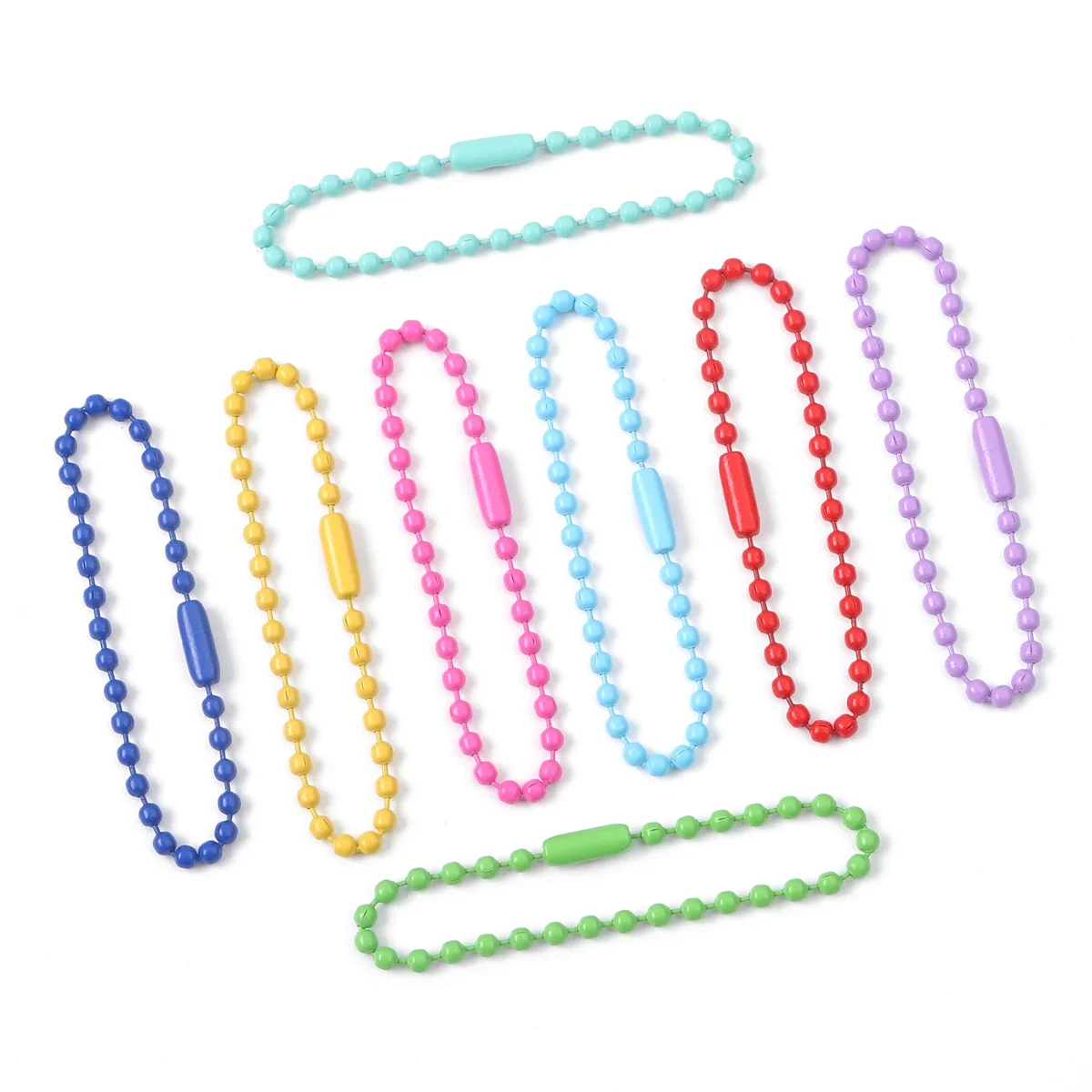 jewelry making accessories 20/40/60/80pcs Ball Bead Chains Fits Key Chain/Dolls/Label Hand Tag Connector 11.5CM