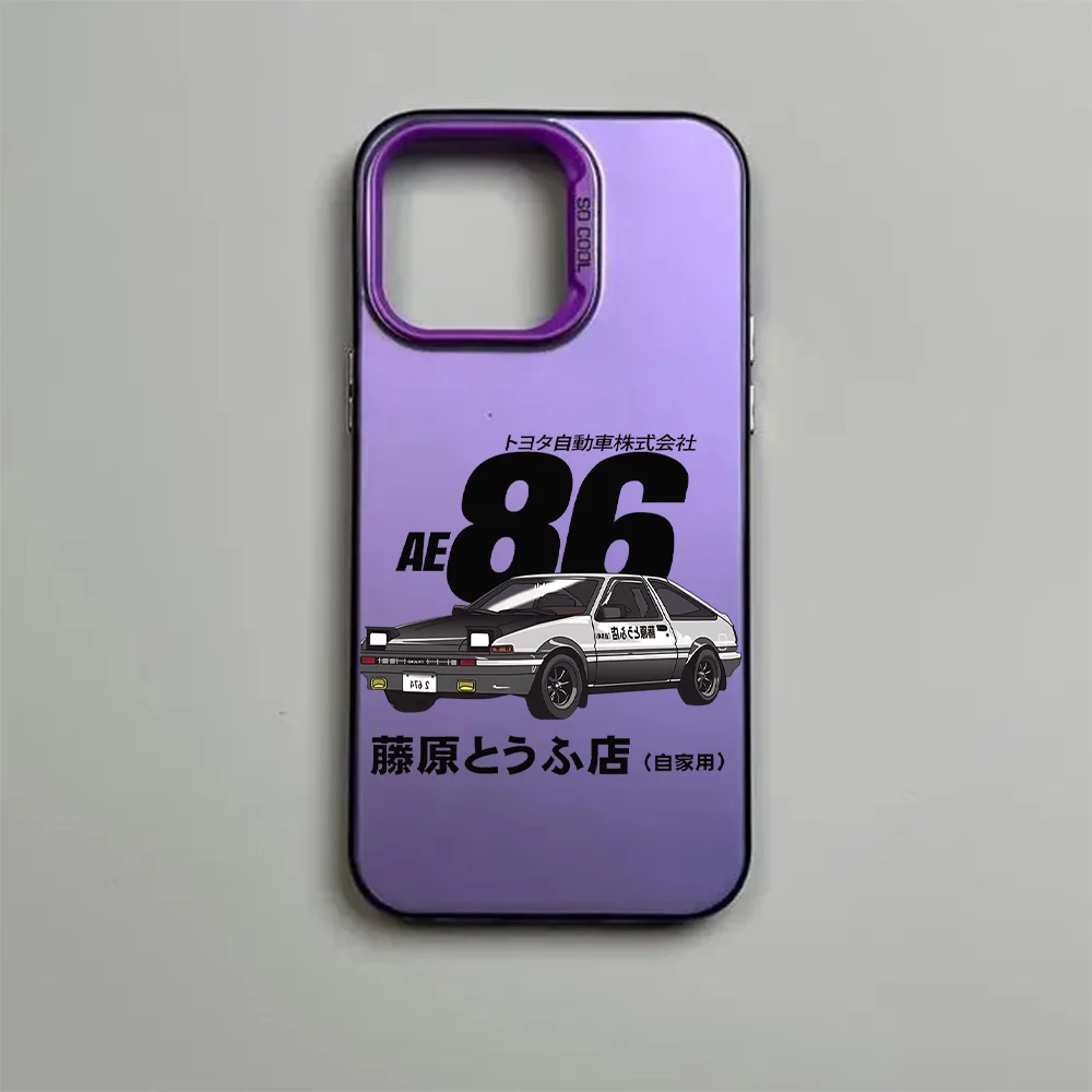 Anime Initial D AE86 Matte Phone Case - Stylish Back Cover