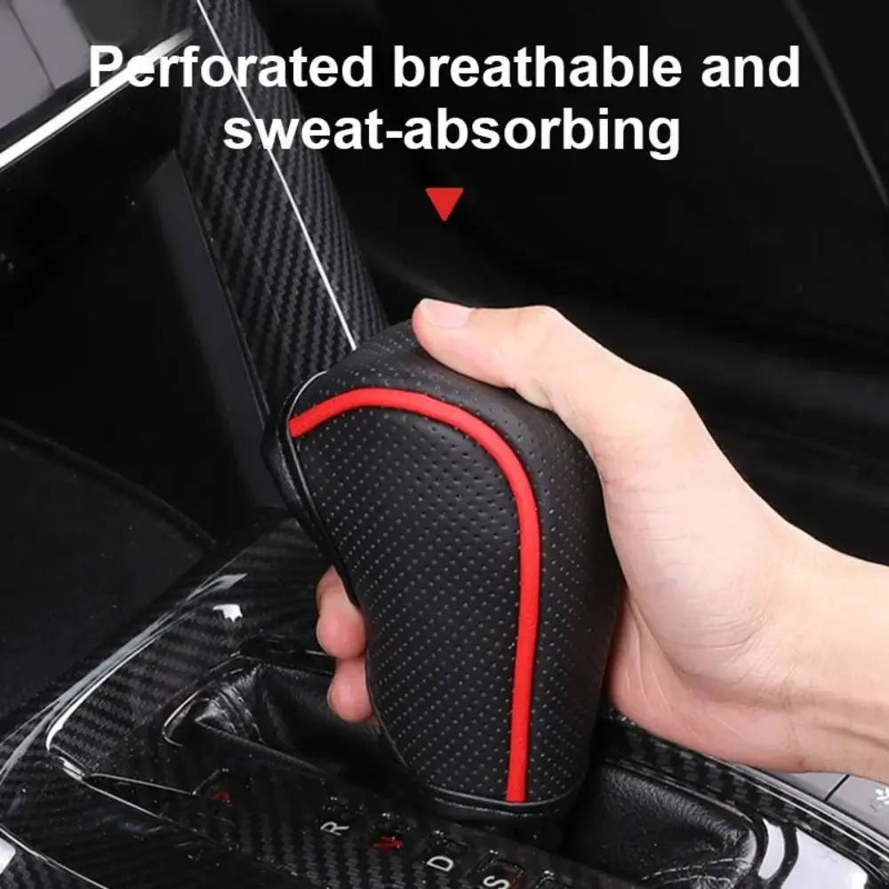 

Universal Car Gear Shift Collars Interior Gear Shift Knob Covers Genuine Leather Gear Sleeve Protector Accessories