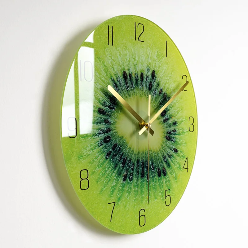 Silent Wall Clock Glass Clocks Color:BL2;Sheet Size:14 inch