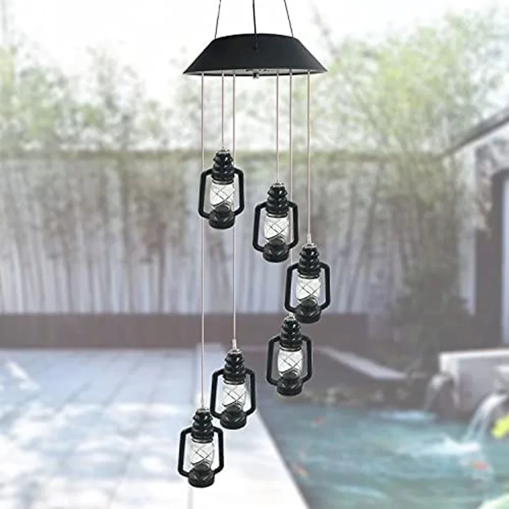Description Picture 3 of itemLED Holiday Decor Vintage Kerosene Bottle Wind Chime Lamp Outdoor Lighting Solar Lamp decorative Lights For Window Garden Lawn