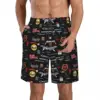 Heavy Metal Men's Beach Shorts Fitness Quick-drying Swimsuit Funny Street Fun 3D Shorts 1