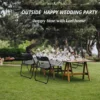 4 Pack Plastic Folding Chairs Stackable Commercial Chairs Portable Event Seating Black Chairs 3