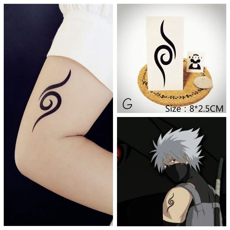 Big Size Anime Gaara Temporary Tattoos Waterproof Art Long-Lasting Body Arm  Cosplay Cartoon Fake Tatto Sticker for Women Man - AliExpress