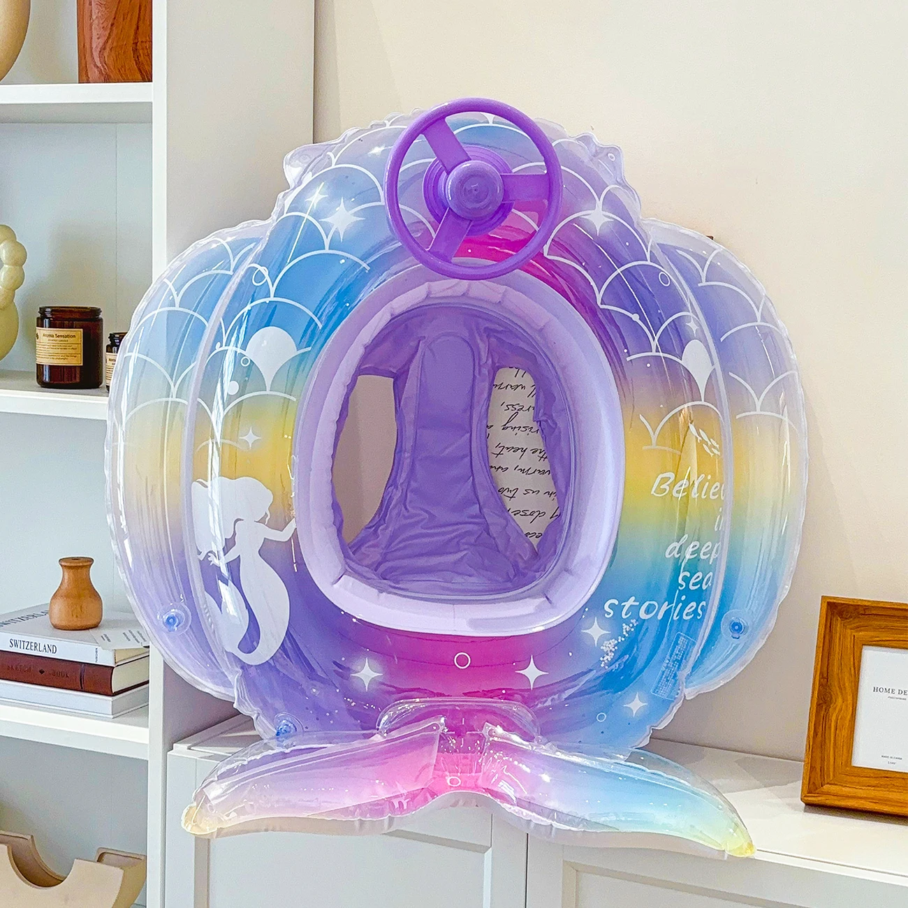 1PC Toddler Pool Floats age 1-5 Little Mermaid Toys,Baby Float Toddler Floaties,Swim Float pool Float 3