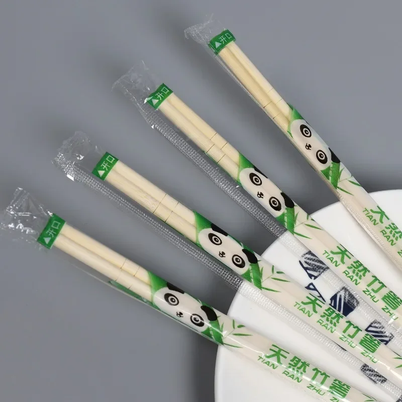 100Pairs Disposable Bamboo Wood Chopsticks, Restaurant Individual Package, Chop Sticks, Sushi Food Stick, Tableware