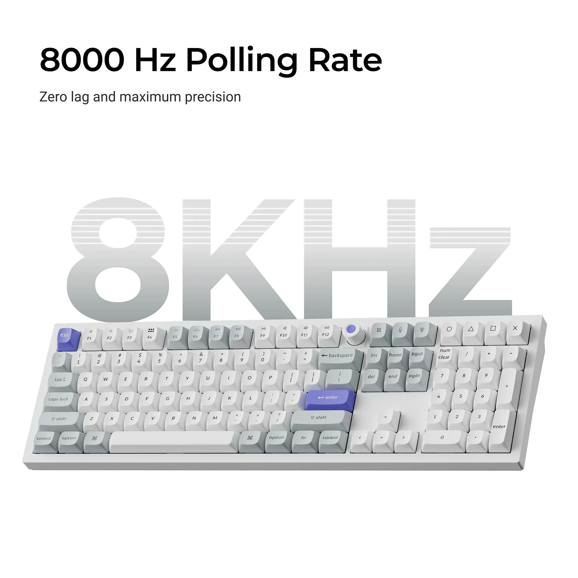 키크론 Q6 HE 8K 마그네틱 스위치 키보드 풀사이즈 레이아웃 홀 이펙트 프로그램 게이밍 커스텀 유선 키보드