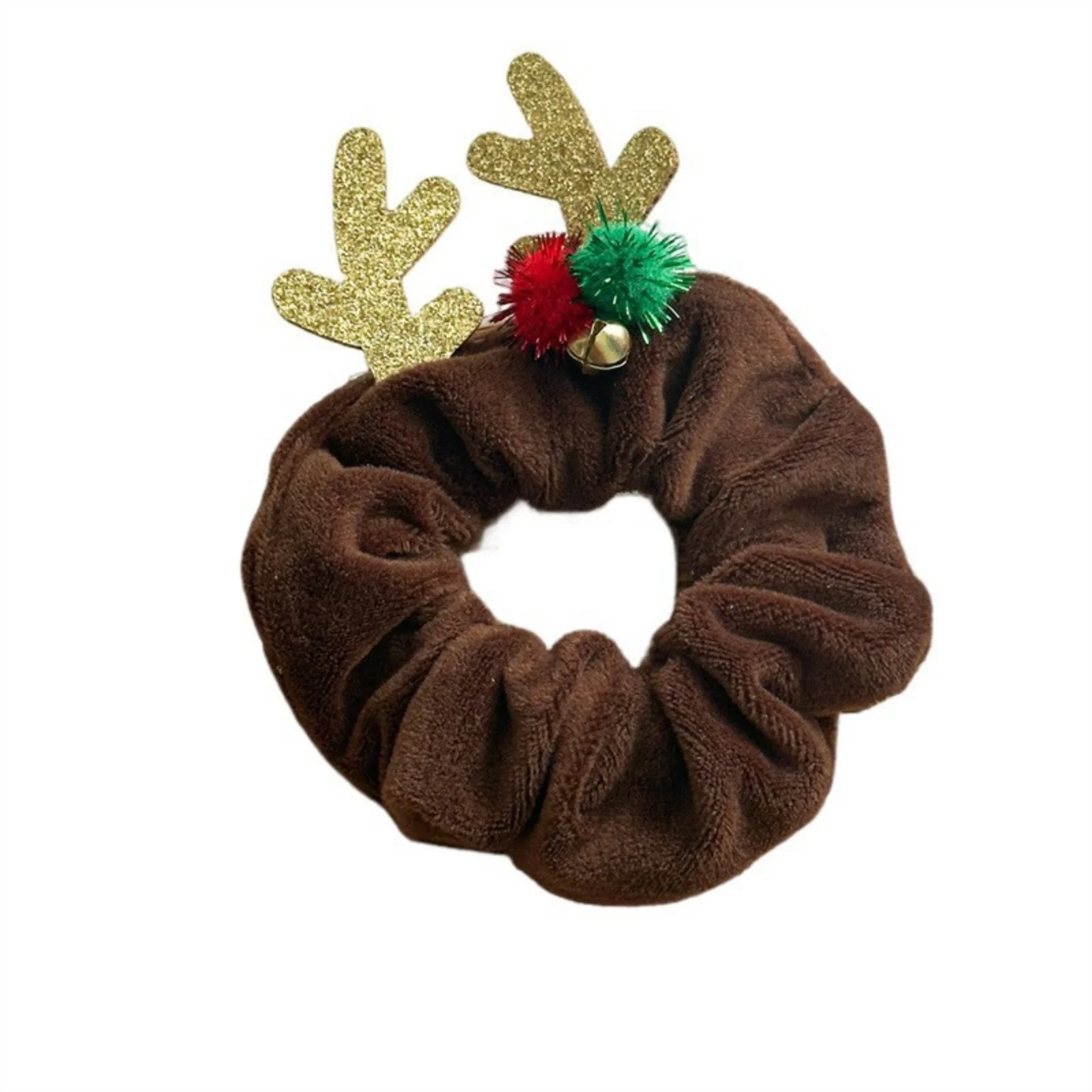 1PC Christmas Velvet Scrunchies Santa, Reindeer&Gift Designs, Cute Hair Ties For Holiday Parties, Festive Hair Accessories