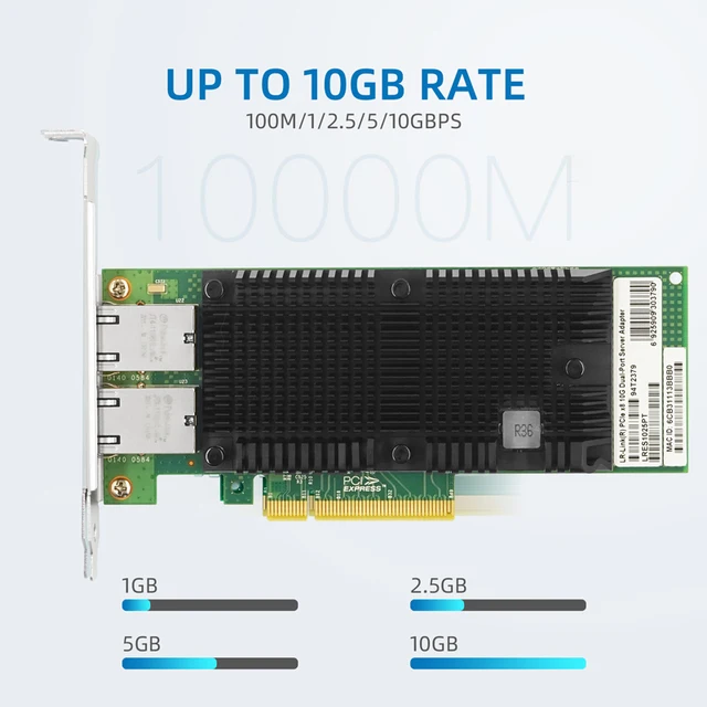 LR-LINK 1025PT 10 Гб сетевая карта PCI-E x8 двойной медный порт RJ45 PCI Express Ethernet LAN адаптер NIC на основе Intel X550-T2 2