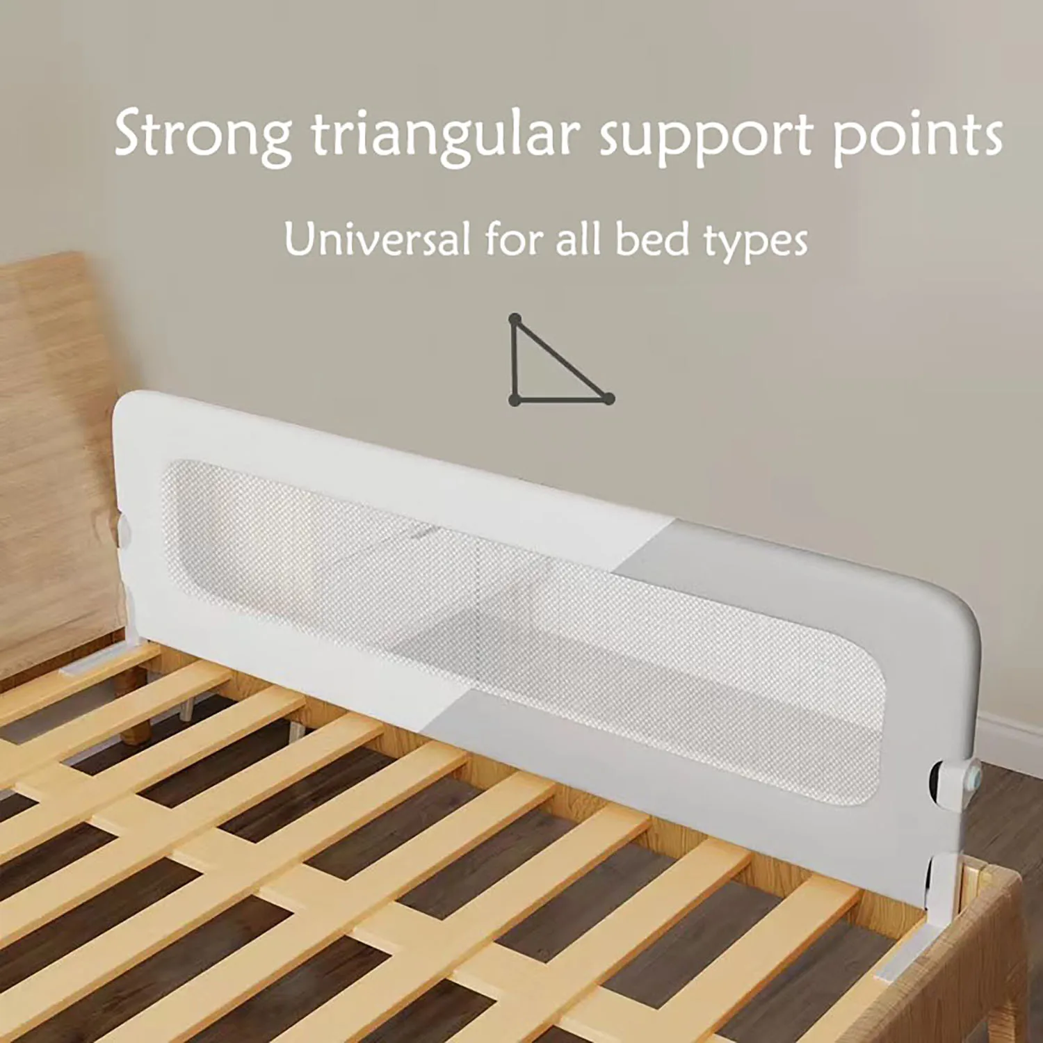 Baby Bed Guardrail Fall-proof Bedside Travel Anti-fall Fence Foldable Bed Enclosure For Safely Fence 1-side (47.2 inch) 120cm
