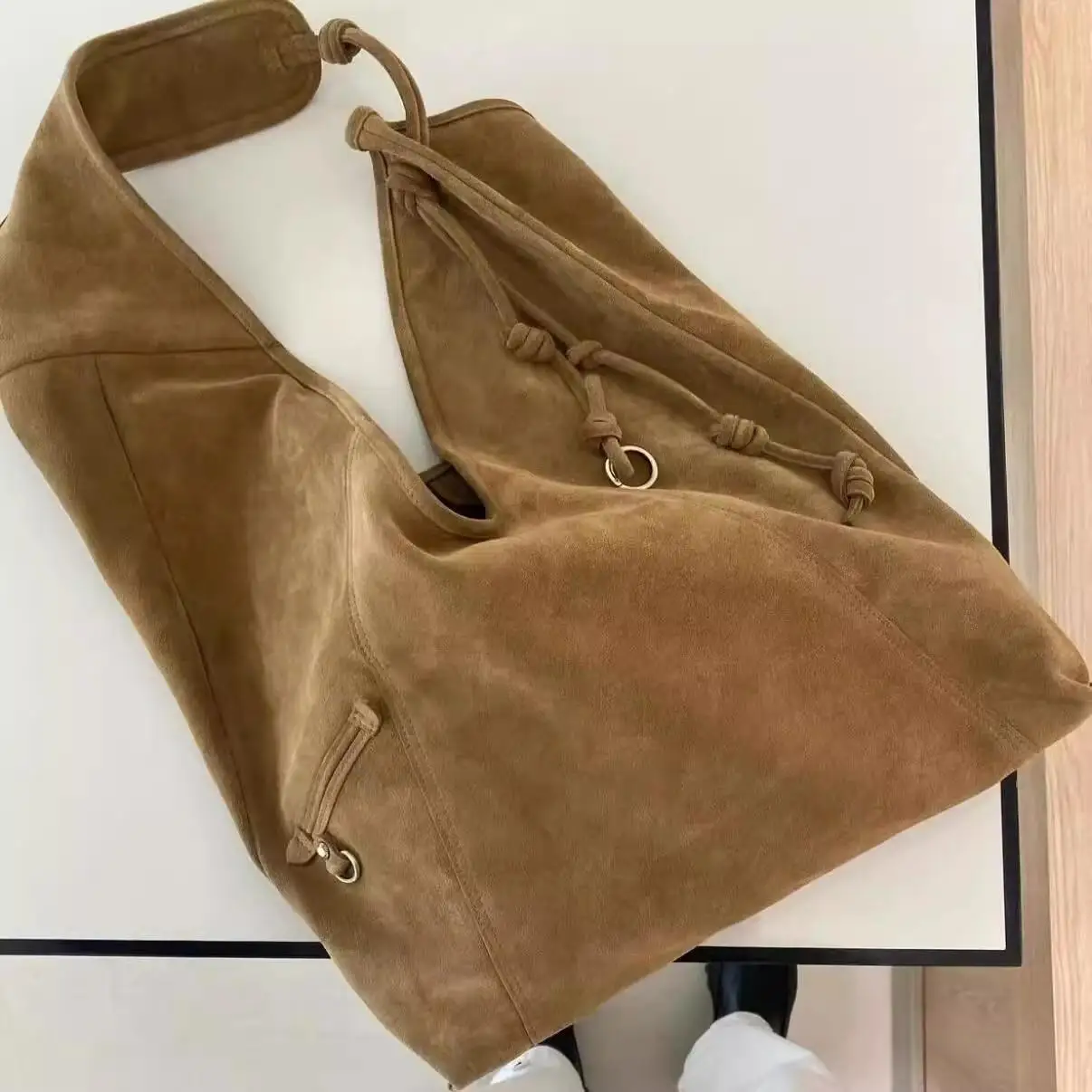 Suede Hasp 2025 High Quality Autumn Designer Tote Bag Solid Color High Beauty Fashion Handbag Soft Simple Fashion Shoulder Bag
