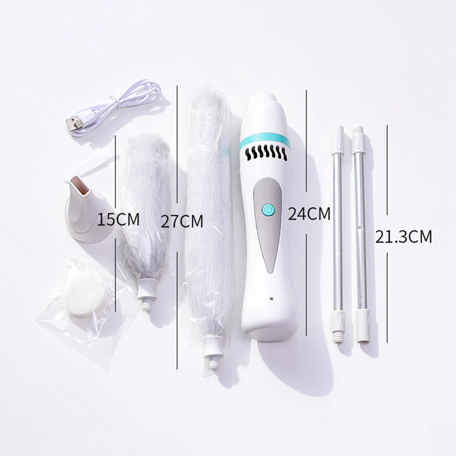 Electric Feather Duster Extendable Rotary Scrubber Cleaning for Desktop Home Furniture Electric Feather Duster Brush Clean Tool cleaning duster telescopic duster brush feather duster telescopic dust brush telescopic dust remover