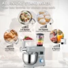 VEVOR 5 IN 1 Stand Mixer Tilt-Head Multifunctional Electric Mixer w/ 6 Speeds LCD Screen Timing 7.4 Qt Stainless Bowl Dough Hook 3