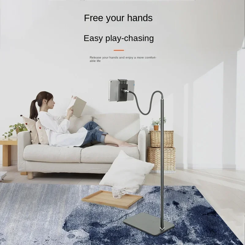 Atualizado Chão pé Preguiçoso Telefone Titular Suporte Versátil para Live Streaming Binge Vering e Tablets - Image 5