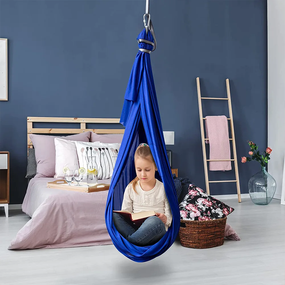 Sensory Swing Indoor and Outdoor Therapy Cuddle Swing Healing Relaxing Indoor Yoga Suspension Beds for Autism Asperger ADHD Kids 3
