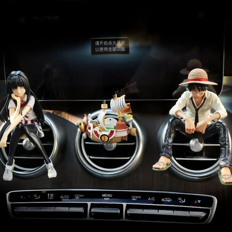 Bandai Animation Luffy Car Fragrance Clip Car Air Fresh Remove Odor Decorative Ornaments Vent Clip Accessories Interior