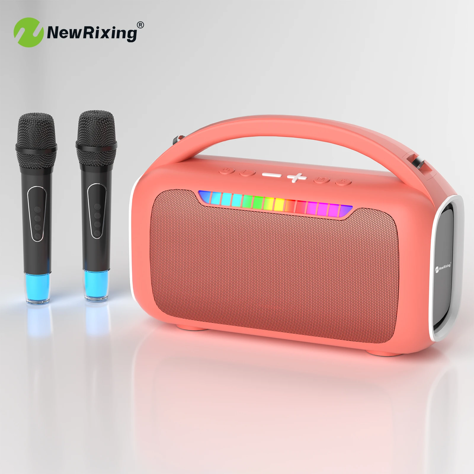 NewRixing ワイヤレススピーカー 30W NewRixing 30W Bluetooth Speaker with 2 Mics,Karaoke Machine