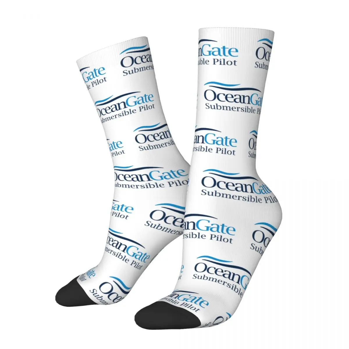 

Retro OceanGate Submersible Pilot Football Socks Polyester Middle Tube Socks for Unisex Breathable