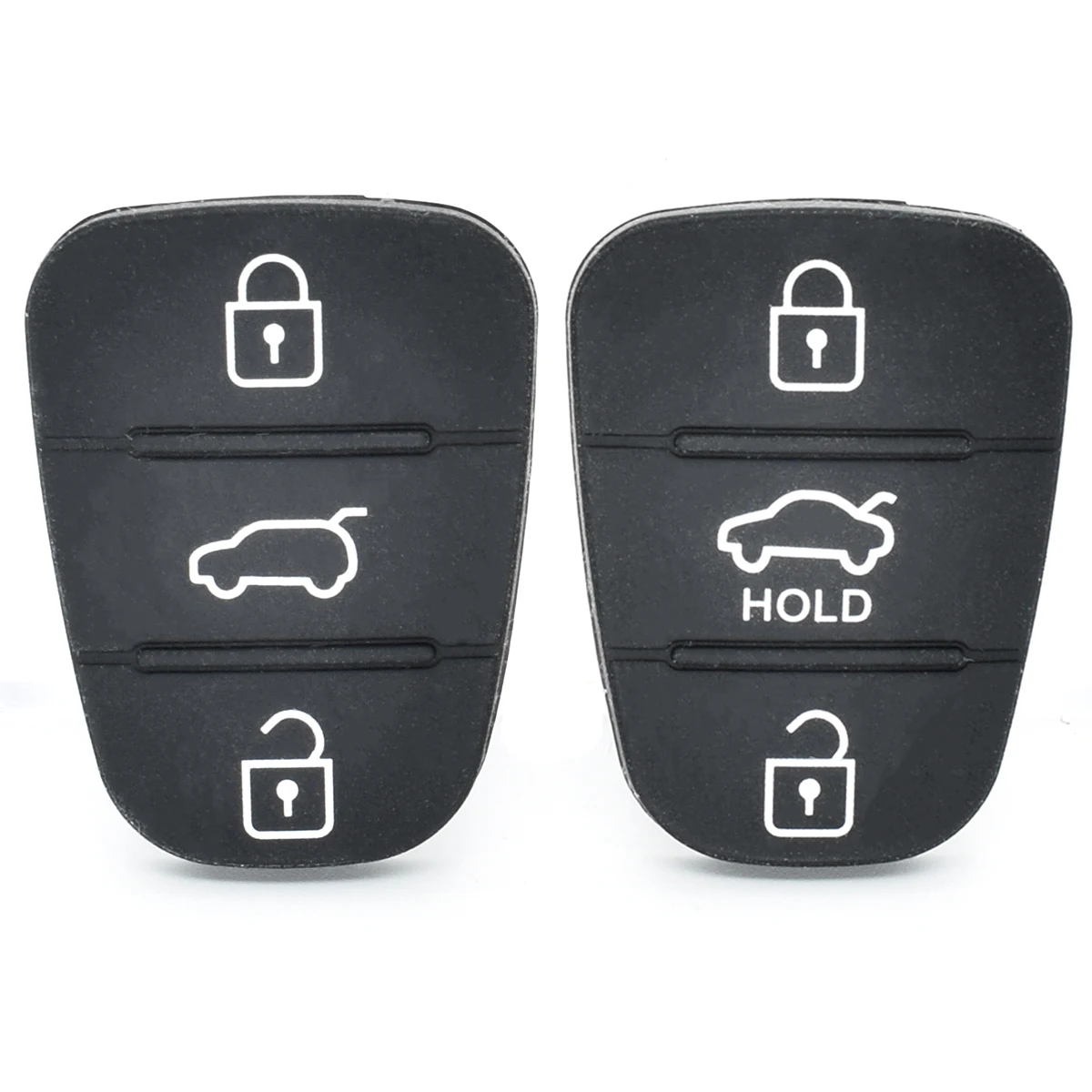 

3 Button Remote Car Key Shell Fob Rubber Pad For Hyundai Solaris Accent Tucson l10 l20 l30 IX35 Kia K2 K5 Rio Ceed Flip Key Case