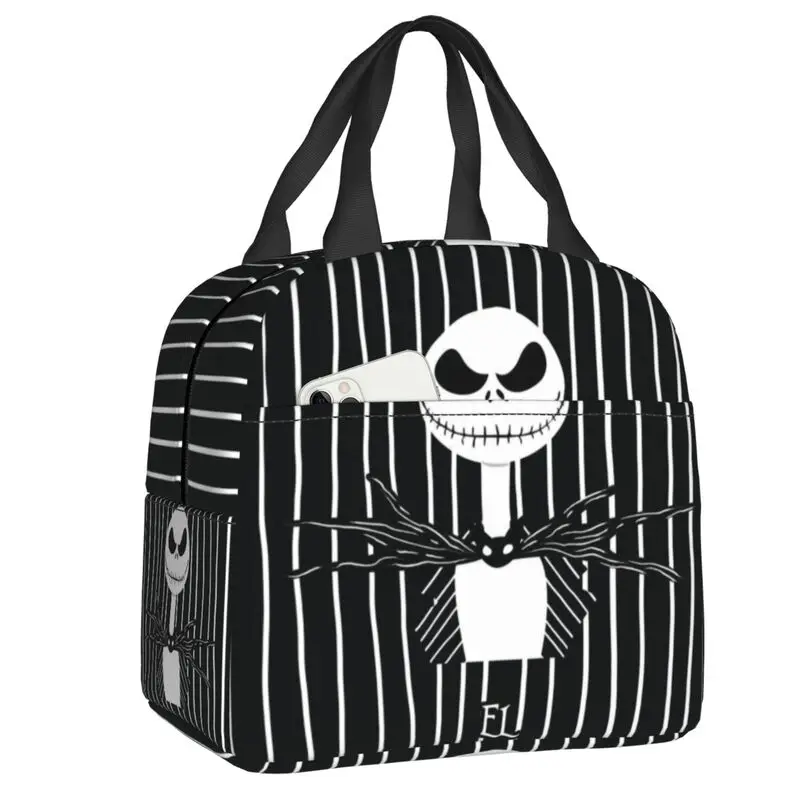 Miniso Disney Tim Burton Christmas Horror Movie Insulated Lunch Box Women Halloween Skull Jack Borsa Termica Riutilizzabile Per Il Pranzo