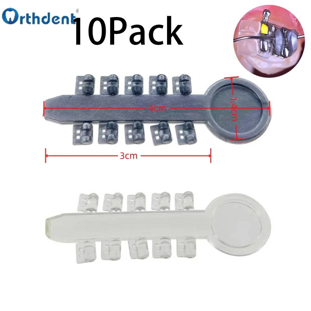 

10Pack Dental Orthodontics Rotation Wedge Power Chain Rotating Pads Braces Ligature Elastics Rubber Bands Dentistry Product Tool