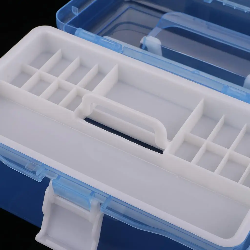 Layer Plastic Jewelry Painting Tool Box Holder Storage Case Organizer