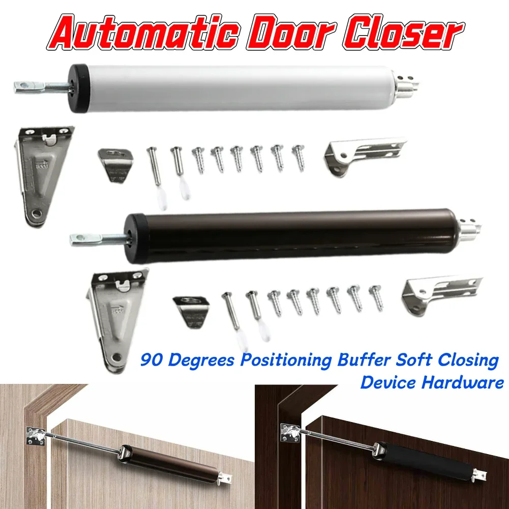 Aluminum Alloy Automatic Door Soft Close 35KG Positioning Metal Automatic Door Closer Soft Close Closers Furniture Hardware