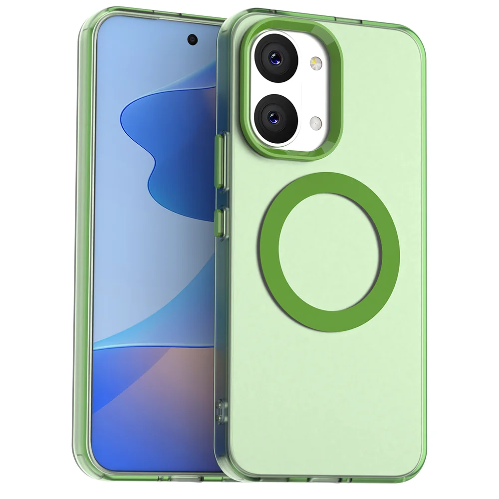 Candy-Colored Transparent Magnetic Phone Case