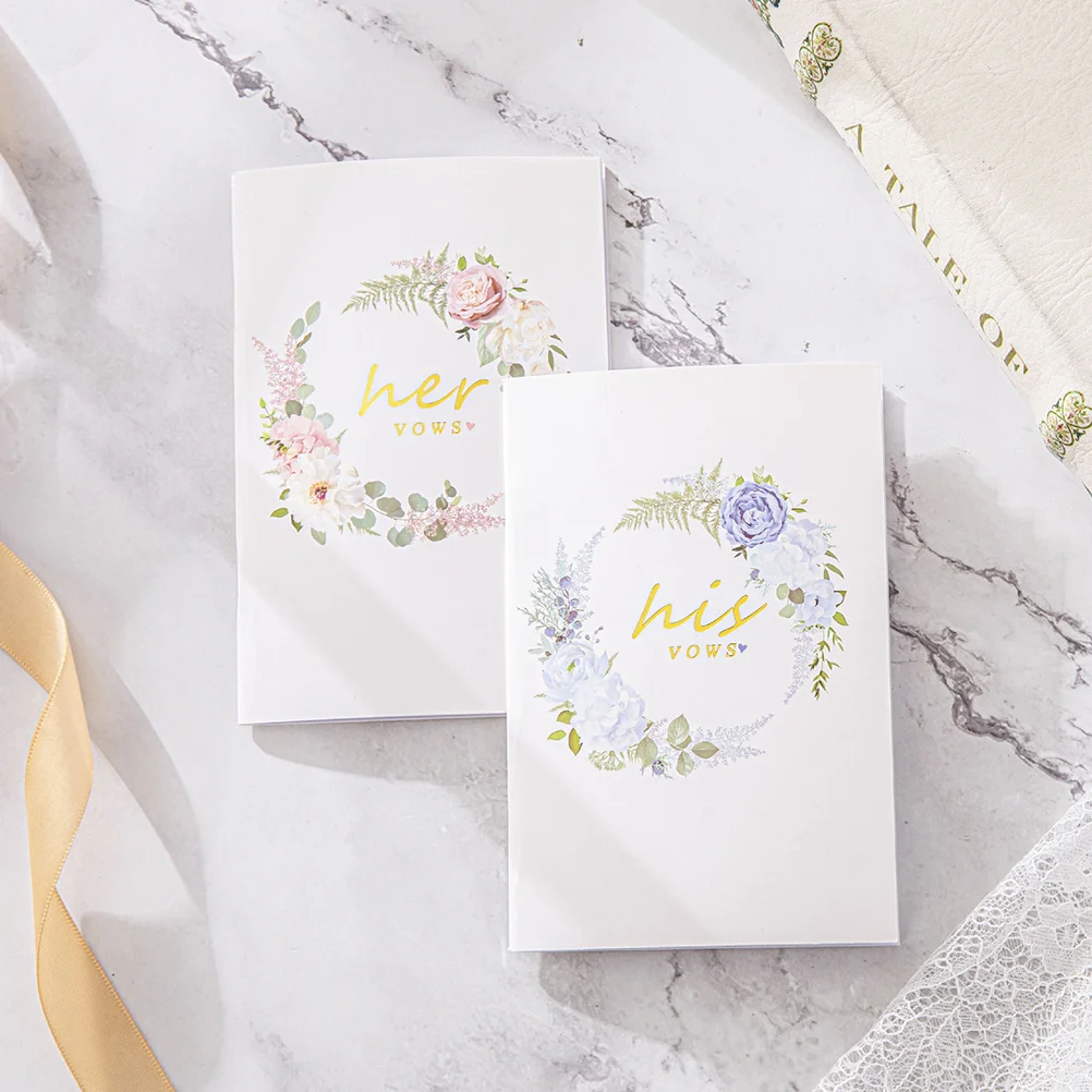 Vow Books Bride Groom Wedding Vow Notebook Wedding Book Delicate Booklet Gift Decoration Notebook