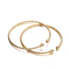 2 Pcs Golden Color Women Dubai Bride Wedding Ethiopian Bracelet Africa Bangle 5