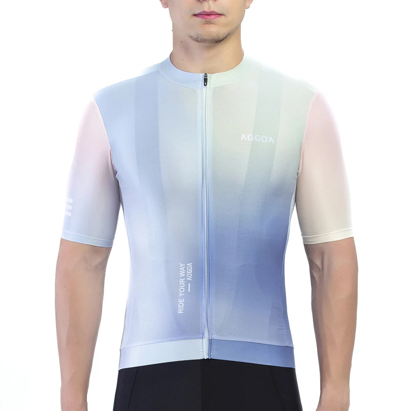AOGDA RM Cycling Jersey Men Performance Road Bike Jersey Breathable Cyclling Shirts Lightweight Pro Aero Bicycle Clothing
