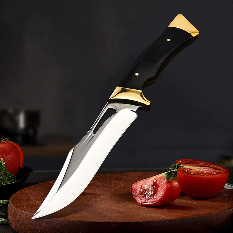Multifunctional Butcher Knife Forged Handmade Kitchen Boning Knife with Cover Stainless Steel Fruit Cooking