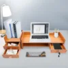 Computer Monitor Stand, Space-Saving, MDF, Computer Rack with Drawers for Study Office 3