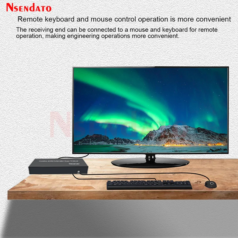 20Km HDMI KVM Fiber Extender over SC Fiber Optical HDMI DVI VGA USB Video Transceiver KVM Extender RJ45 120M For Keyboard Mouse