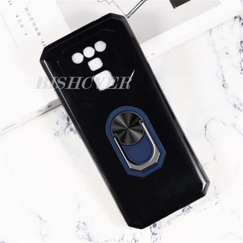 Oukitel K15 Plus Ring Holder Silicone Phone Case - Soft TPU Cover